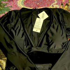 Size Medium long sleeve Black swim suit